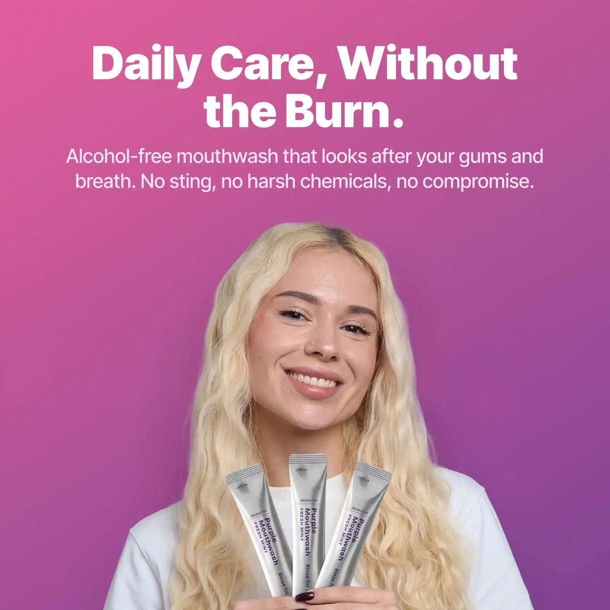 Nexisify Purple Mouthwash - Sachets 20 Pack - Peroxide-Free - Alcohol Free - Vegan Mint