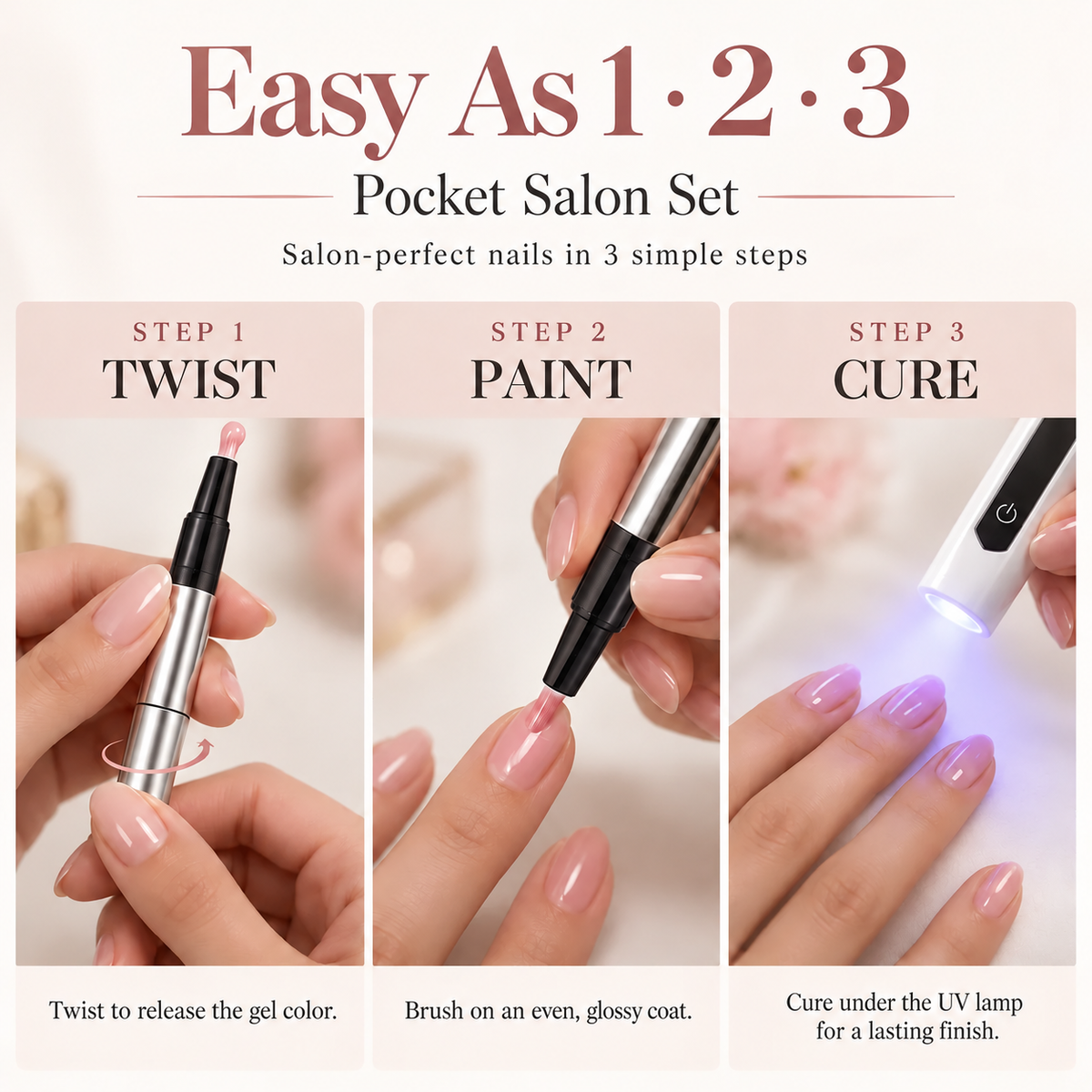💖LAST DAY - BUY 1 GET 1 FREE!! Pocket Nail Salon Kit