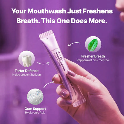 Nexisify Purple Mouthwash - Sachets 20 Pack - Peroxide-Free - Alcohol Free - Vegan Mint