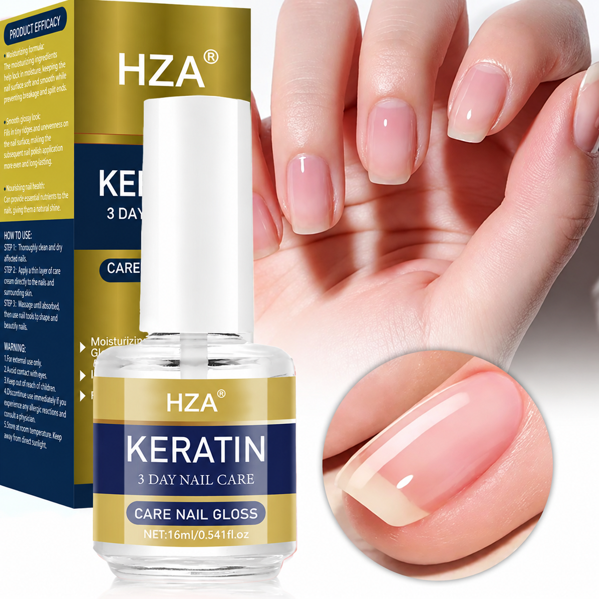 💖LAST DAY - BUY 1 GET 1 FREE!!💕  HZA® Keratin Nail Care Gloss ✨ For Brittle, Peeling Nails