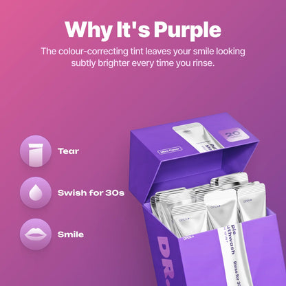 Nexisify Purple Mouthwash - Sachets 20 Pack - Peroxide-Free - Alcohol Free - Vegan Mint