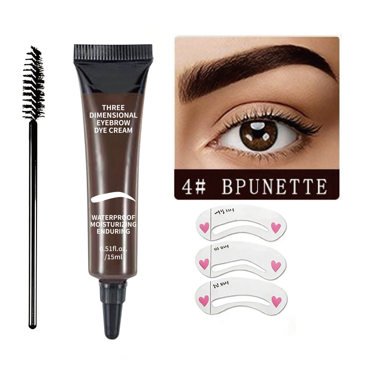 3D Waterproof Eyebrow Dye Cream | Long-Lasting Brow Tint in 6 Shades