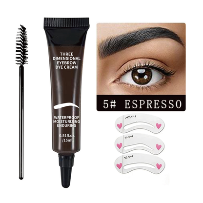 3D Waterproof Eyebrow Dye Cream | Long-Lasting Brow Tint in 6 Shades