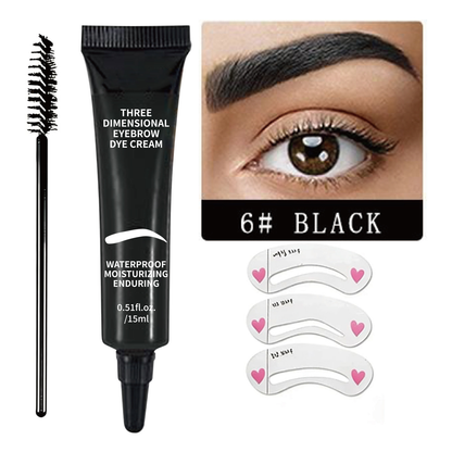 3D Waterproof Eyebrow Dye Cream | Long-Lasting Brow Tint in 6 Shades