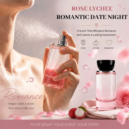 Rose & Lychee Romantic Date-Night Perfume,Long Lasting Luxury Fragrance