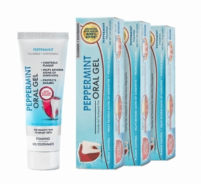 Peppermint Oral Gel Toothpaste – Stannous Fluoride Daily Gum & Enamel Care