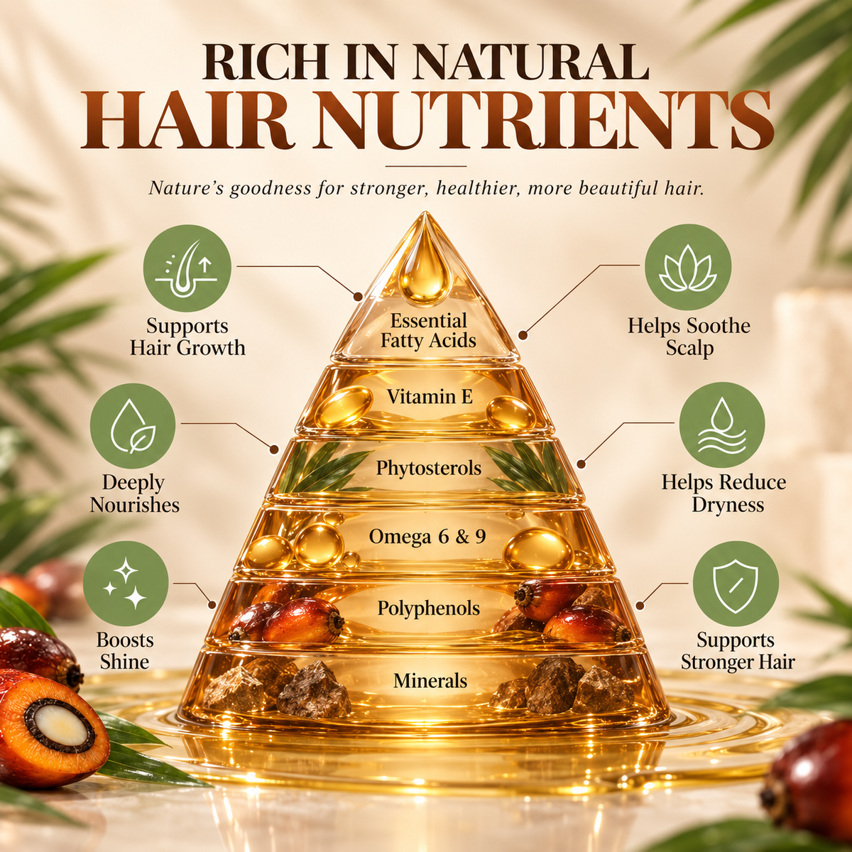 100% Raw Batana Oil for Thicker, Fuller & Healthier-Looking Hair