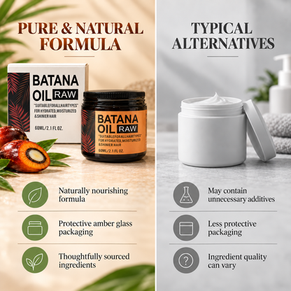 100% Raw Batana Oil for Thicker, Fuller & Healthier-Looking Hair