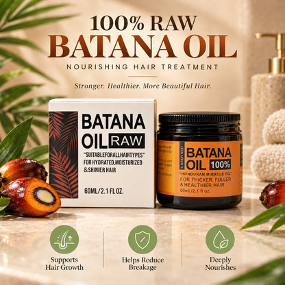 100% Raw Batana Oil for Thicker, Fuller & Healthier-Looking Hair