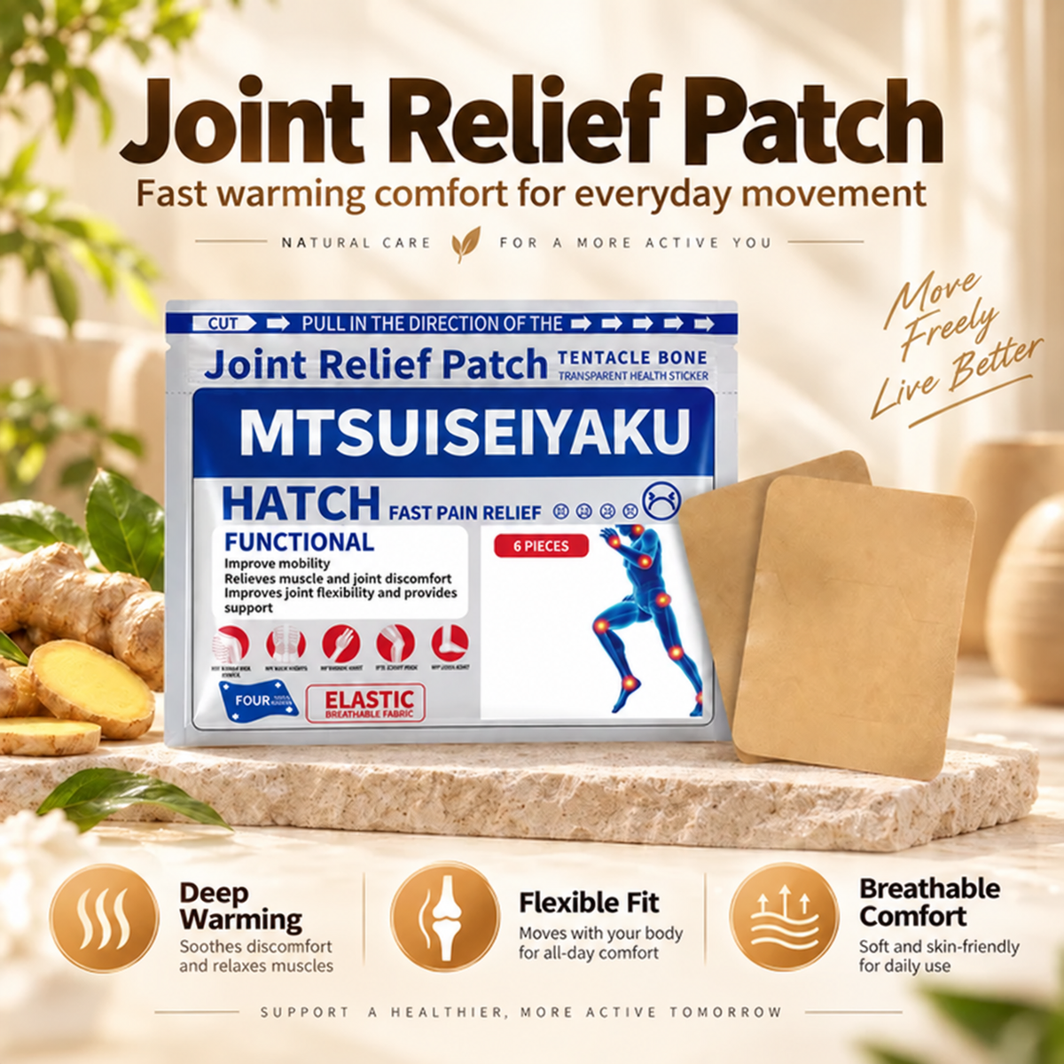 8-Hour Warming Joint Relief Patches