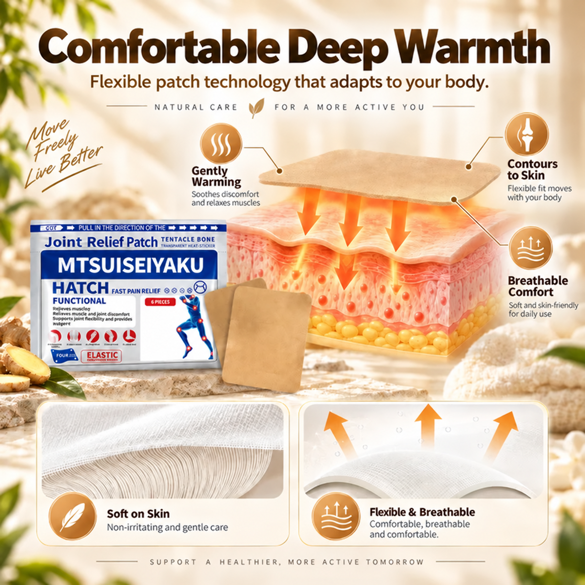 8-Hour Warming Joint Relief Patches