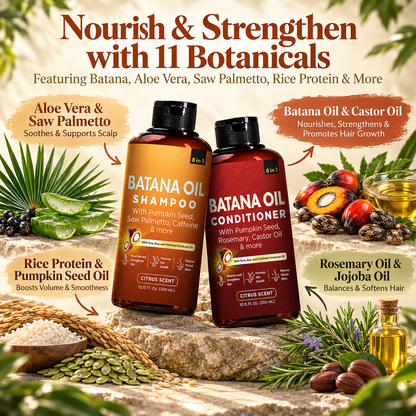 Batana Oil Shampoo & Conditioner Set