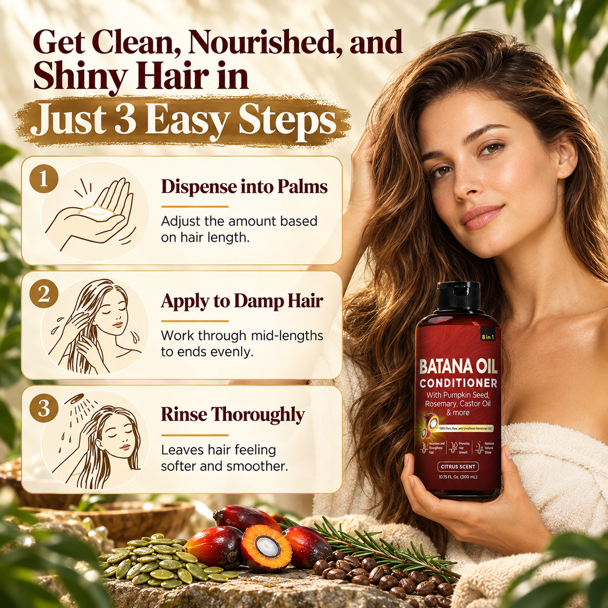 Batana Oil Shampoo & Conditioner Set