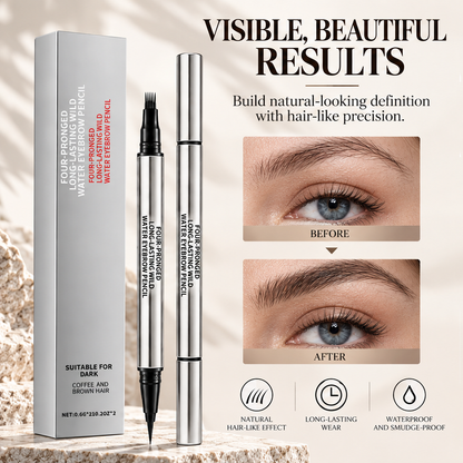 4-Prong Dual-Ended Eyebrow Pen