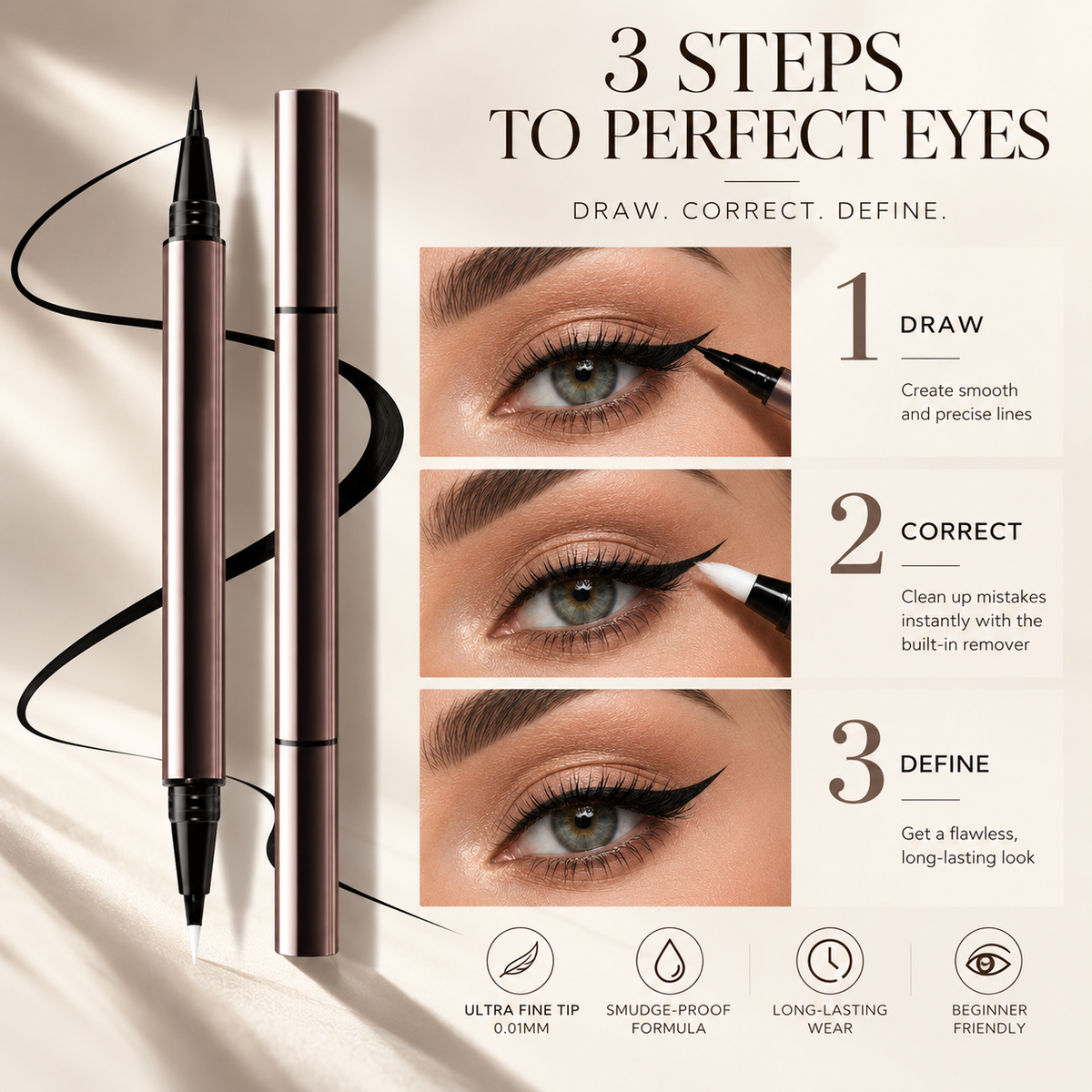 2-in-1 Precision Eyeliner & Corrector Pen