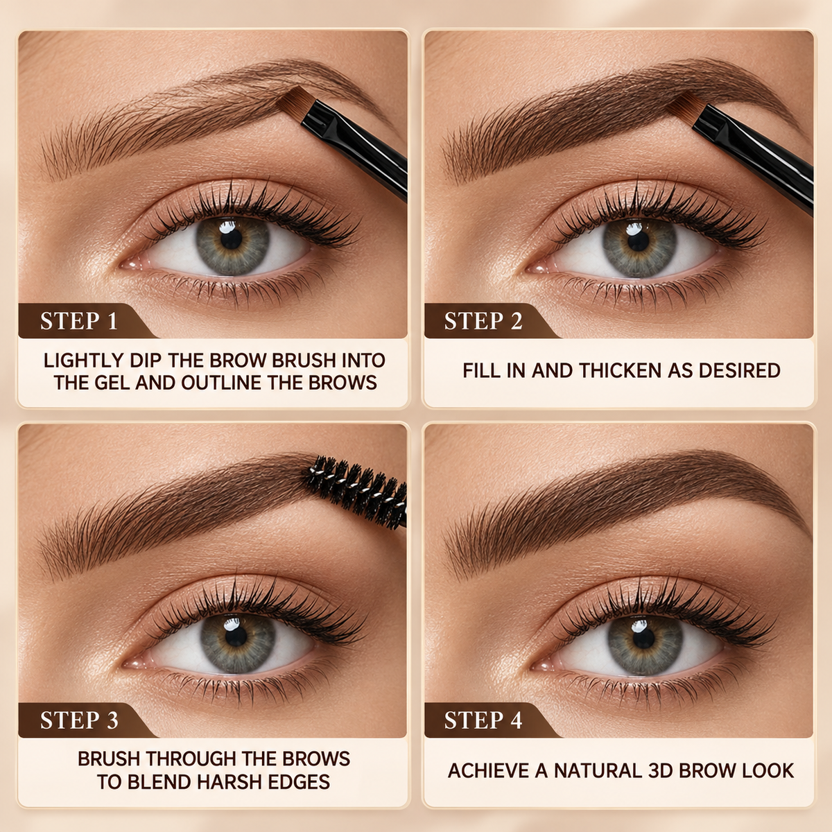 3D Waterproof Eyebrow Dye Cream | Long-Lasting Brow Tint in 6 Shades
