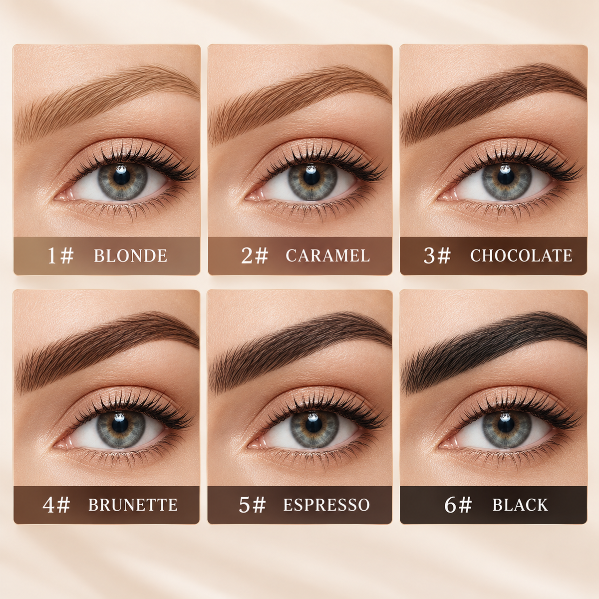 3D Waterproof Eyebrow Dye Cream | Long-Lasting Brow Tint in 6 Shades