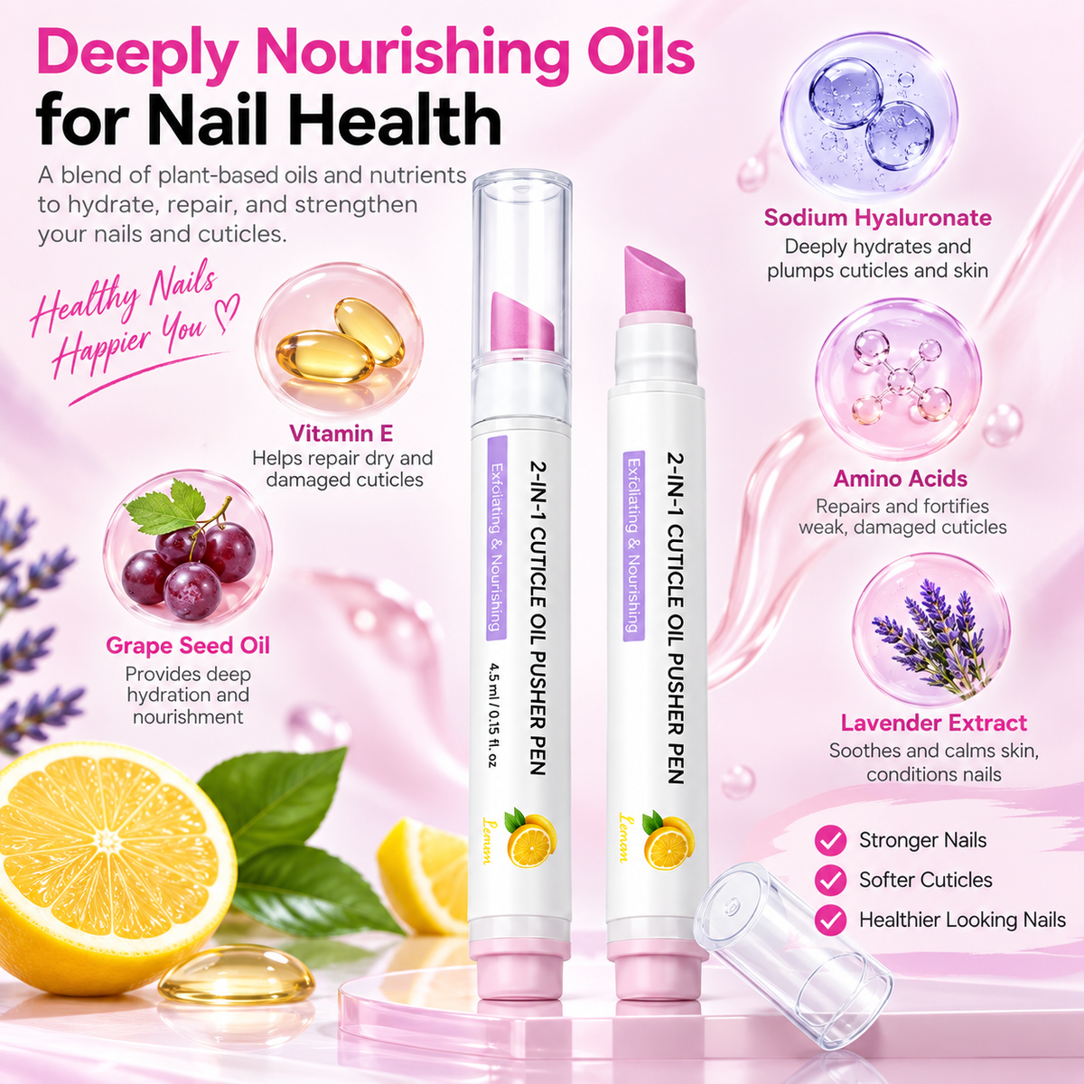2-in-1 Cuticle Oil Pusher Pen