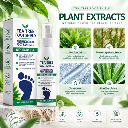Tea Tree Foot Shield Antimicrobial Foot Spray