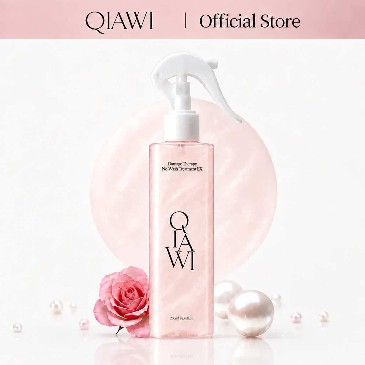 Rose Repair Leave-in Hair Spray—exuding the fragrance of rose and musk.