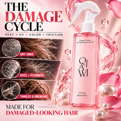 Rose Repair Leave-in Hair Spray—exuding the fragrance of rose and musk.