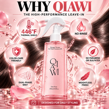 Rose Repair Leave-in Hair Spray—exuding the fragrance of rose and musk.