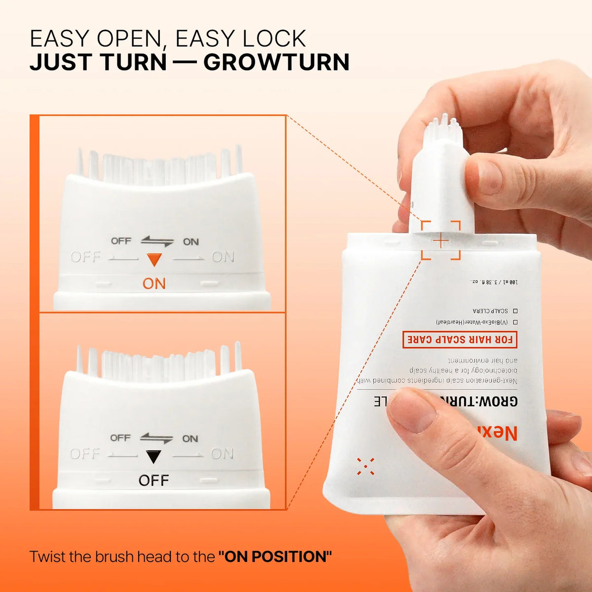 Nexisify Hair Growth Serum (with built-in applicator brush) | Exosome scalp care for thicker, stronger hair – Korean hair care product